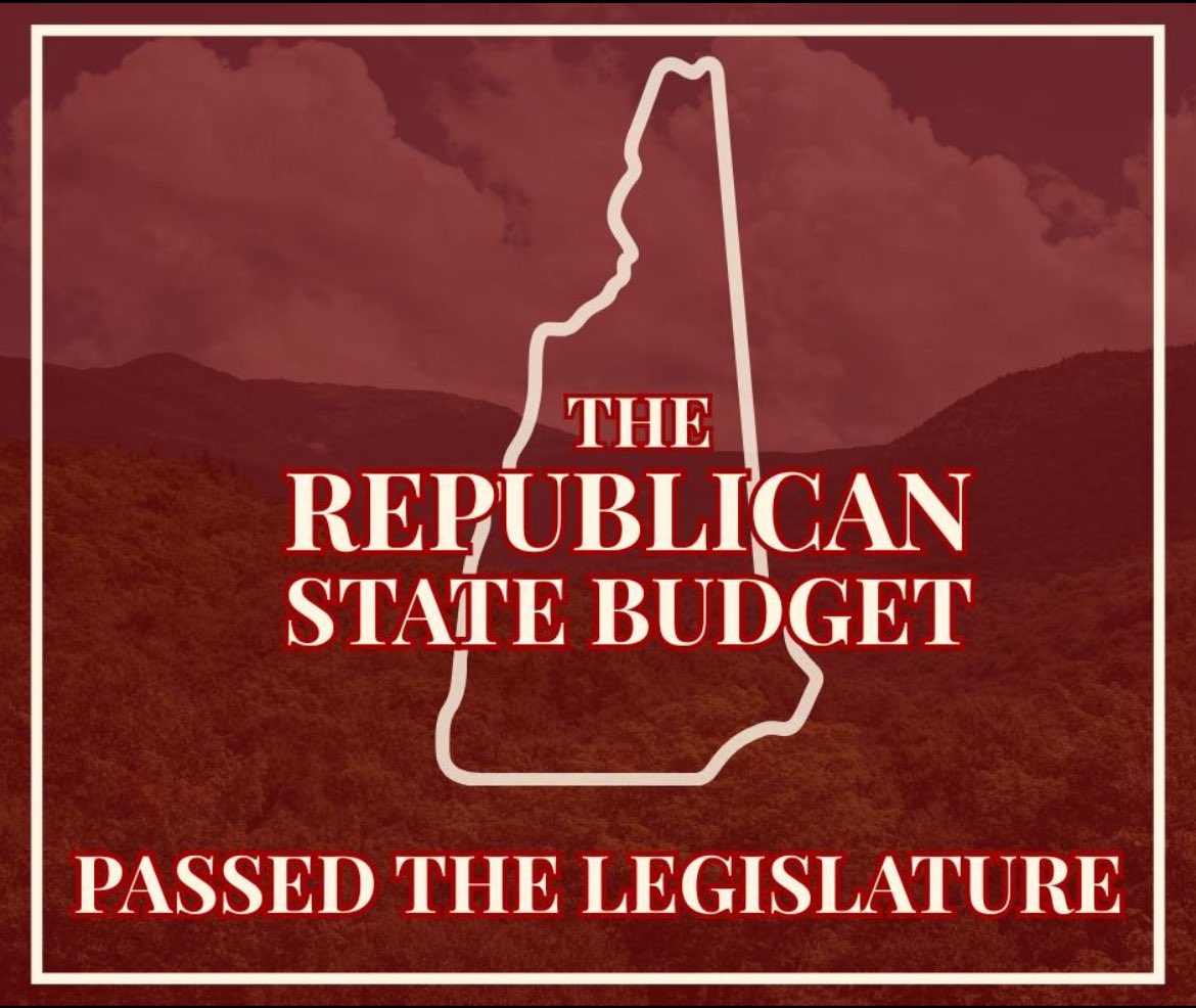 NH House Republicans (@nhhousegop) on Twitter photo The Republican State Budget has passed the House and Senate and is on the way to Governor <a href="/KellyAyotte/">Governor Kelly Ayotte</a>
This budget contains numerous policies to benefit all Granite Staters, including the repeal of vehicle inspections and no new taxes! The Republican State Budget has passed the House and Senate and is on the way to Governor <a href="/KellyAyotte/">Governor Kelly Ayotte</a>
This budget contains numerous policies to benefit all Granite Staters, including the repeal of vehicle inspections and no new taxes!