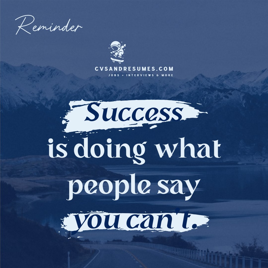 CvsAndResumes's tweet photo. #SundayMotivation 😎Success is doing what others said you couldn’t. Prove them wrong—starting now!The #job market is tough, but we make you tougher. Get a #job-winning resume &amp; cover letter today 👉 https://t.co/H5LAOoXu8g #JobSearch #CareerSuccess #KeepPushing #itstime2shine 🌍 https://t.co/OaKUkBWwe7