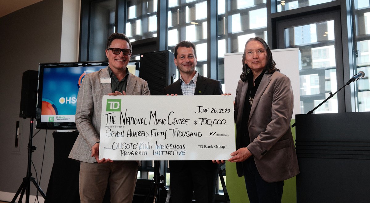nmc_canada's tweet image. 🎉 Big news to cap off National Indigenous History Month! 🎶 We’re grateful to @TD_Canada for renewing its commitment to amplifying Indigenous voices with a $750,000 investment in NMC’s OHSOTO’KINO Indigenous Programming Initiative over the next three years.