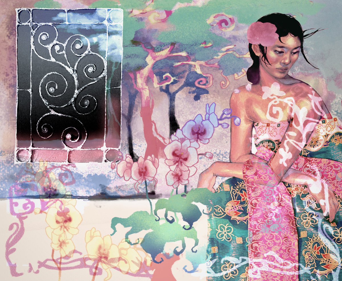 wolflunars's tweet image. stillness bloom ... breathing through the seams of petals