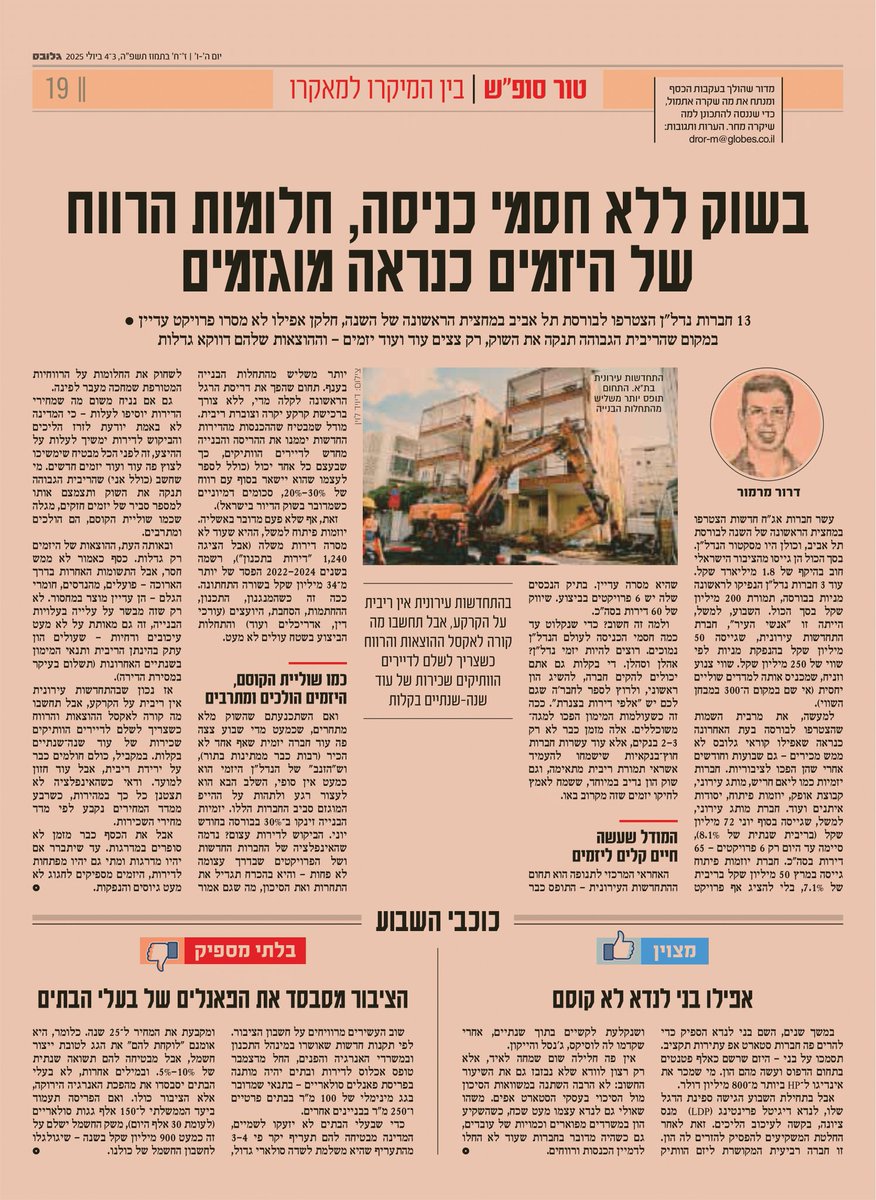 drormarmor's tweet image. תחזיקו חזק: כשעוד ועוד יזמי נדל"ן טריים (מדי) מצטרפים בכזו קלות לבורסה, האופוריה של המשקיעים נראית עוד יותר מוגזמת
