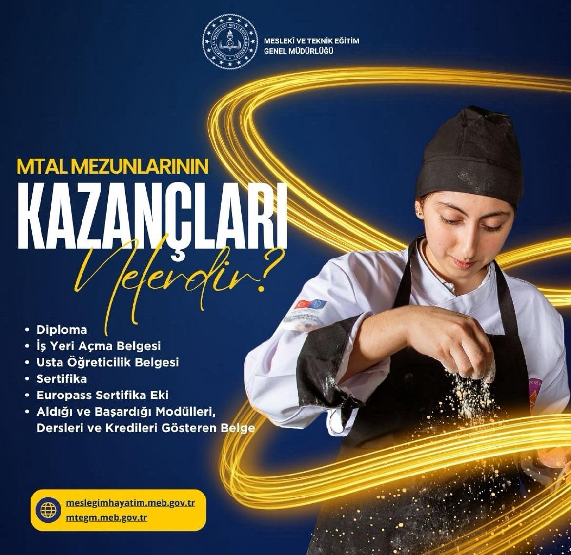 tcmeb_mtegm's tweet photo. 📌 Geleceğe Emin Adımlarla…

 ✨ Aşçıdan Gemi Adamına, Siber Güvenlikten Yenilenebilir Enerji Uzmanına, Makineden Metale, Tarımdan Sağlık Alanına 53 Alan 114 Dalda… 

#YerinHazır
#SeniBekliyoruz
#HerkesinBirMesleğiOlmalı https://t.co/Ht9iX6iMqO