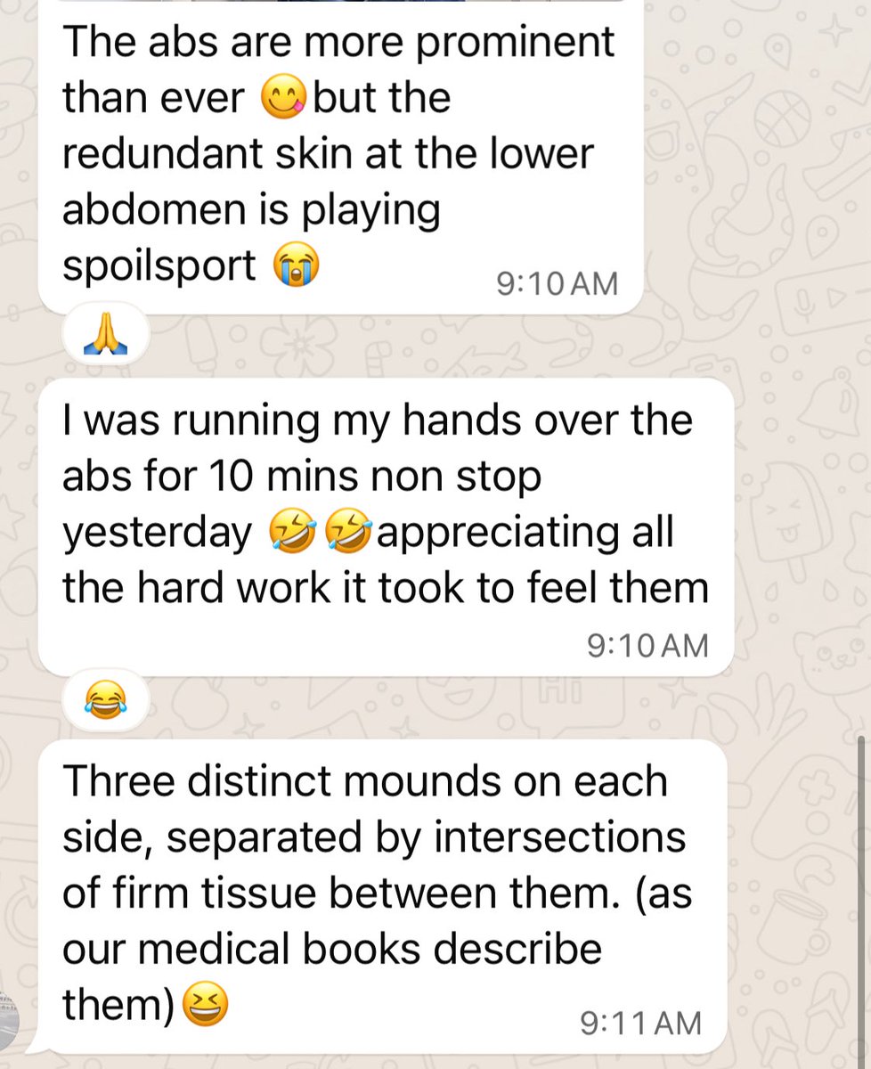 PriyankaLahiri_'s tweet photo. Its so much fun interacting with my doctor mentees. This is my mentee describing his developing abs in his own way 😆

He is almost photoshoot ready btw https://t.co/zf4AtmJEz2