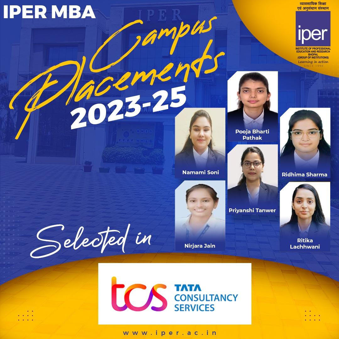 iperbhopal's tweet photo. 🎓 IPER MBA – Shaping Careers since 1996

We are proud to announce that our MBA Batch 2023–25 continues to shine bright as 6 of our future professionals secure placements with TATA Consultancy Services (TCS)

#IPERMBA #TCS #LifeAtIPER #MBA #IPER #Bhopal #Placement #Admissions https://t.co/WlPoFzI5lM