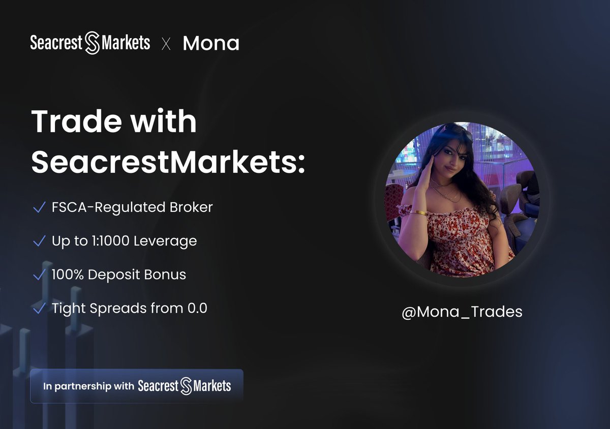 Mona (@mona_trades) on Twitter photo Hey guys! I’m excited to announce my new partnership
To celebrate, let’s run the first of many weekly giveaways ~
Prize: 2x10k challenge, 2x$50 deposit
Rules:
1️⃣Follow <a href="/Mona_Trades/">Mona</a> <a href="/seacrestfunded_/">Seacrest Funded</a> <a href="/seacrestmarkets/">Seacrest Markets</a>
2️⃣RT, like & tag 3 traders
3️⃣Turn my notification on 🔔 Hey guys! I’m excited to announce my new partnership
To celebrate, let’s run the first of many weekly giveaways ~
Prize: 2x10k challenge, 2x$50 deposit
Rules:
1️⃣Follow <a href="/Mona_Trades/">Mona</a> <a href="/seacrestfunded_/">Seacrest Funded</a> <a href="/seacrestmarkets/">Seacrest Markets</a>
2️⃣RT, like & tag 3 traders
3️⃣Turn my notification on 🔔