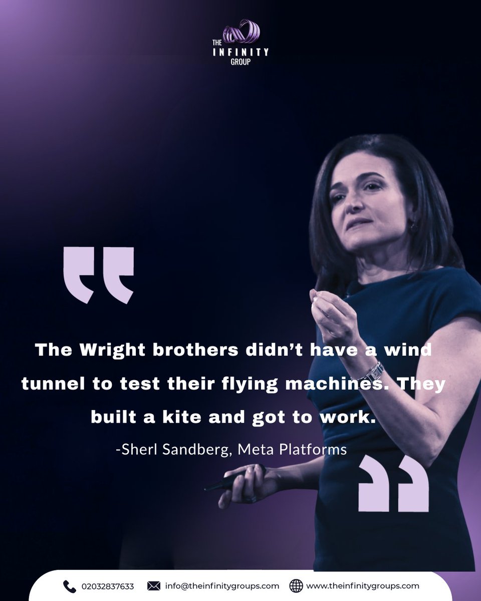 InfinitySolut15's tweet photo. “The Wright brothers didn’t wait for perfect conditions or fancy tools. They started small — with a kite — and took action.” — Sheryl Sandberg, Meta Platforms

Contact us today.

📞 02032837633
📧 info@theinfinitygroups.com
🌐 https://t.co/eeikN8bIxe https://t.co/nUDsC3vOPs