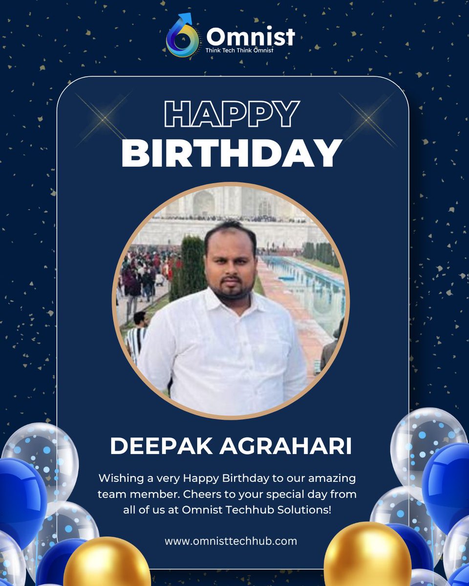 OmnistTechHub's tweet image. 🎉 Wishing a very #HappyBirthday 🎂 to our amazing team member! 🥳🎈 Cheers to your special day 🥂 from all of us at #OmnistTechhubSolutions! 🚀🎁
#TeamOmnist
#OmnistFamily
#EmployeeAppreciation
#Birthday
#BirthdayCelebration
#BirthdayParty
#BirthdayBoy
#BirthdayCake
#Birthday