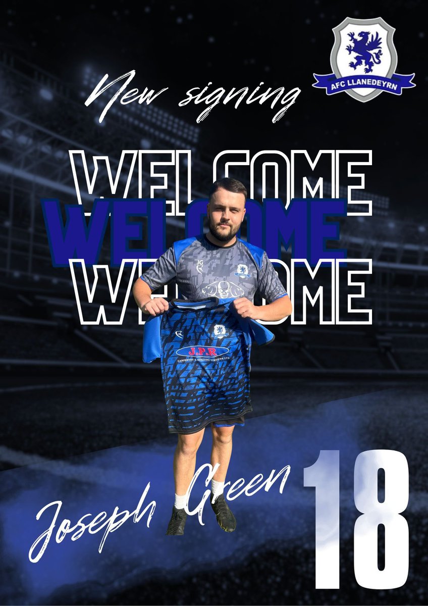 🚨Signing Number Two Incoming ✍️

We are thrilled to announce the signing of Joseph Green for our club.

Joe is a quality centre back both in and out of possession and will add to our impressive defensive unit.

Welcome to Llanedeyrn Joe.

💙🖤💙