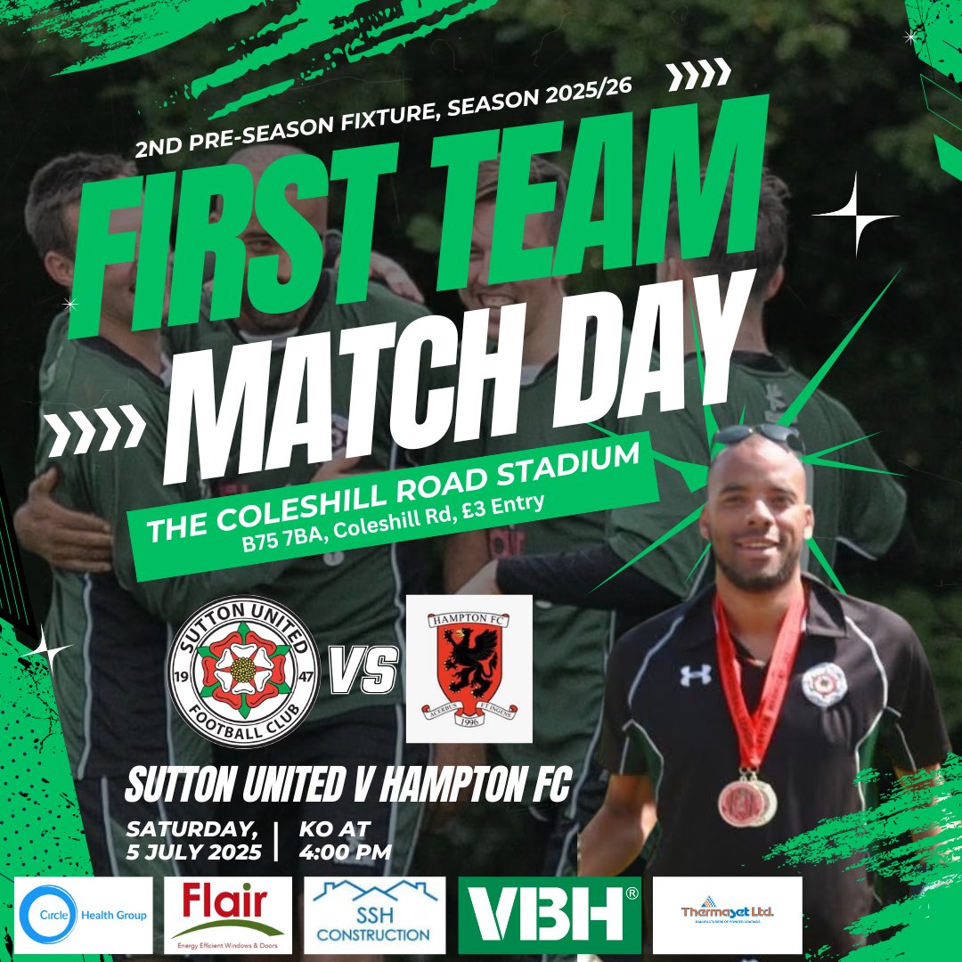 Sutton United FC (Birmingham) (@suttonutdfc) on Twitter photo ๐ This Saturday: The Jamie Hunter Cup vs Hampton FC!
They won it last yearโฆ time to bring it home <a href="/hampton_fc/">Hampton FC</a>
โฝ๏ธ Also marks the end of our 24hr Footballathon โ come show your support! <a href="/MidlandLeague/">Capelli Sport Midland Football League</a>
4pm KO
#SuttonUnited #JamieHunterCup #Footballathon ๐ This Saturday: The Jamie Hunter Cup vs Hampton FC!
They won it last yearโฆ time to bring it home <a href="/hampton_fc/">Hampton FC</a>
โฝ๏ธ Also marks the end of our 24hr Footballathon โ come show your support! <a href="/MidlandLeague/">Capelli Sport Midland Football League</a>
4pm KO
#SuttonUnited #JamieHunterCup #Footballathon