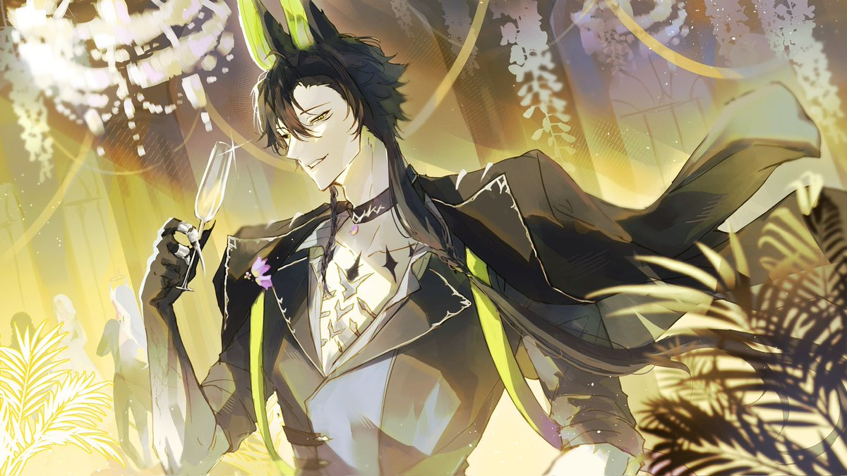 #TheRoyal_MPC

ขายาวก้าวเข้าสู่งานเลี้ยง ถึงจะไม่ได้มางานแบบนี้บ่อยนัก แต่ปาร์ตี้สนุกๆใครจะยอมพลาดกัน

มือหนายกแก้วแชมเปญขึ้นริมฝีปากคลี่ยิ้มบาง ชุดสูทสั่งตัดพิเศษขับให้เรือนกายยิ่งเด่นชัด โดยเฉพาะดอกเบลลาดอนน่าสีม่วงหม่นที่กลัดอยู่ตรงอก

คืนนี้…อาจจะมีอะไรน่าสนใจกว่าที่คิดก็ได้