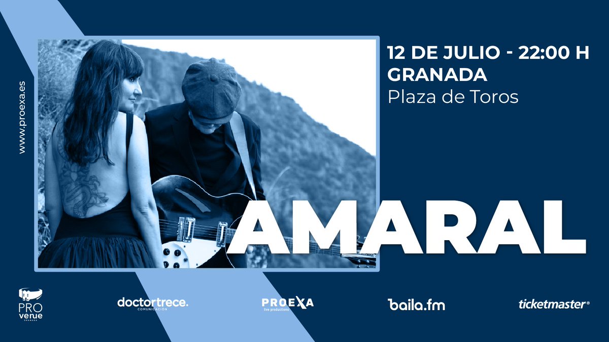 Proexa_live's tweet photo. 🔥 @amaraloficial regresa a Granada con su gira Dolce Vita Tour 🔥

El próximo sábado 12 de julio, la Plaza de Toros se llenará de emoción con un directo que está dejando huella por todo el país. 

🎟️ No te quedes sin tu entrada: https://t.co/hCBLKklKI3

@TicketmasterES @BailaFM https://t.co/On9qX7bdBc