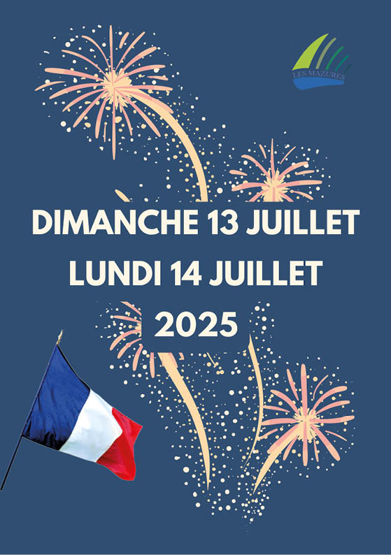 LesMazures08's tweet photo. • ÉVÉNEMENT •

- Festivités des 13 et 14 juillet -

Programme ⬇️

On vous attend nombreux 🎉👍 https://t.co/HjuLICU8mF