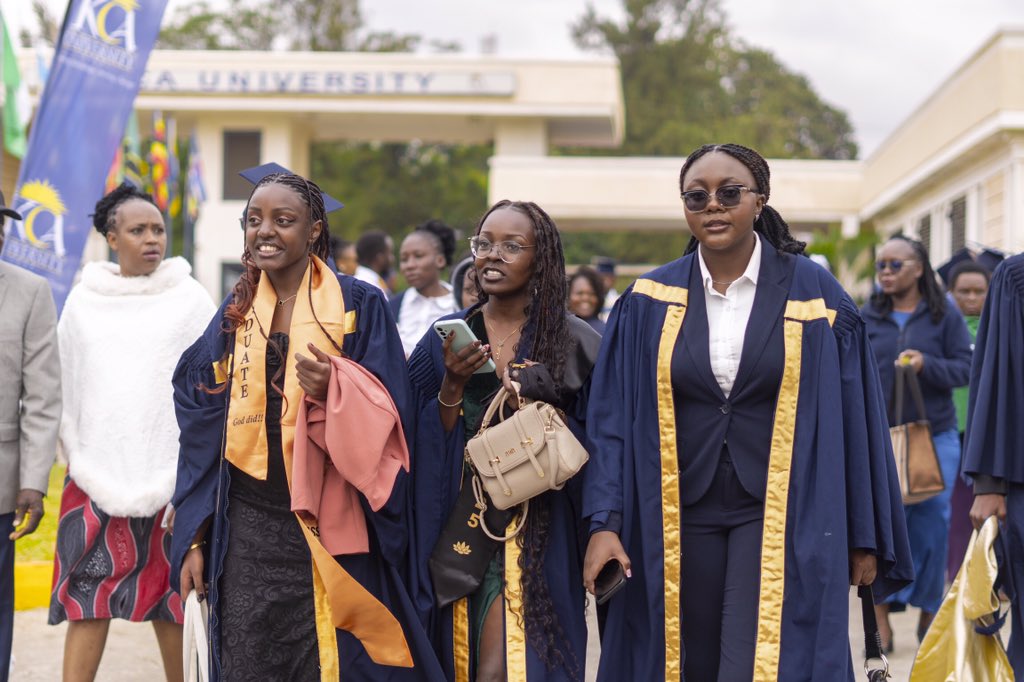 NRGRadioKenya's tweet photo. 🎓The future is walking in! Proud moments as the KCA graduates make their entrance. @kcauniversity 
#KCAGraduation #MadeByKCA #NRGRadioKenya https://t.co/6oHgcy2p1d