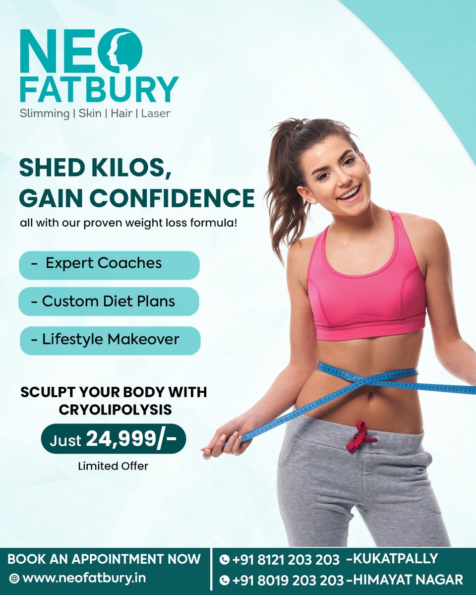 Neofatbury9's tweet photo. shed kilos, gain confidence!  
✅ expert coaches 
✅ custom diet plans 
✅ lifestyle makeover  
sculpt your body with cryolipolysis — just ₹24,999/- (limited offer!)  

book your appointment today:  
🌐 https://t.co/9Nwvf7wdlm  
📞 kukatpally: +91 8121 203 203 https://t.co/8yPbiGijF5