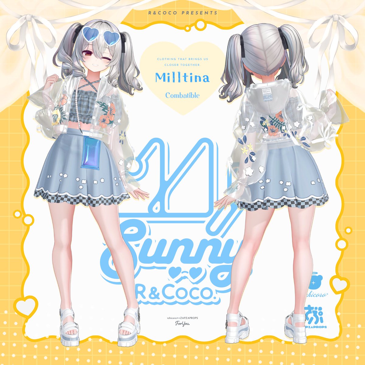 R_and_Coco's tweet image. 💛追加対応のお知らせ💙
「My Sunny Femme」に新しく『ミルティナ』を対応いたしました。
Fullsetご購入の方はそのままDLすることができます。
また、ミルティナちゃんのみ7/6までSALE中です✨
💛My Sunny Femme
r-coco.booth.pm/items/7031603
#R_Coco #VRChat