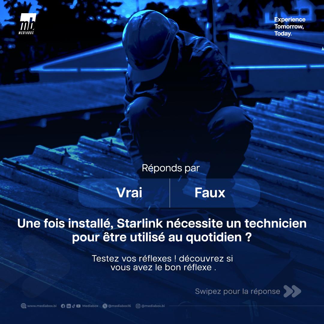 mediabox16's tweet photo. Avec #Mediabox + #Starlink, entrez dans une nouvelle ère :
✔ Zéro interruption réseau
✔ Visioconférence HD même sans réseau mobile
✔ Déploiement rapide, gestion simplifiée
📞 Parlons concrètement : 76 16 20 00
#Mediabox #StarlinkBurundi #ConnectivitéRurale #TechBurundi #TransformationDigitale #B2B #QuizTech