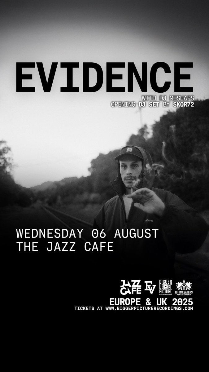 HHBITD's tweet image. This will be big! Check out @Evidence @TheJazzCafe in August 🔊🔊🎙️🎙️
#hiphop #lyrics #beats 🔥🔥🔥🔥
bit.ly/evidenceldn