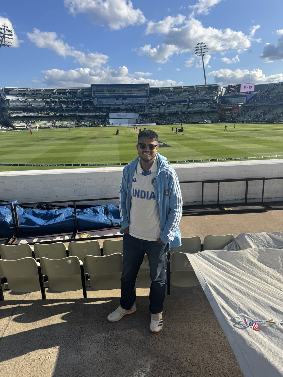 amit050689's tweet photo. Watching a Test match at Edgbaston for the first time feels surreal —
the rich history, the roar of the crowd, the perfect blend of tradition and passion.
There is something magical to watching tests cricket in the UK: the cool breeze,
the sunny skies and the quiet intensity that builds over days.