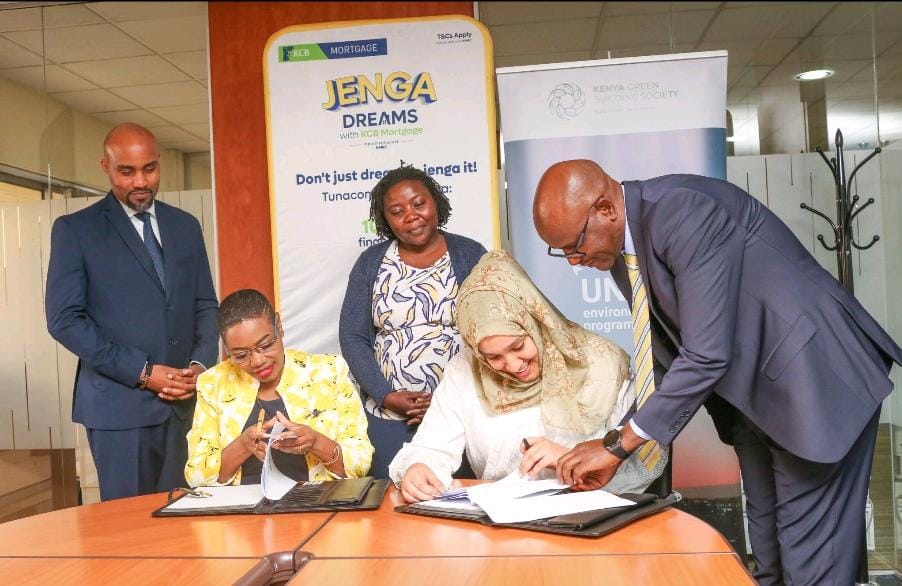 <a href="/OfficialKGBS/">Kenya Green Building Society</a> &amp; <a href="/KCBInKenya/">KCB Kenya</a> just signed an MoU to drive green finance, certification &amp; capacity building. 

Even bigger news, <a href="/KCBInKenya/">KCB Kenya</a> is now Anchor Sponsor of the KGBS Conference &amp; Green Expo 2025 , Africa’s platform for bold green solutions.

See you in Nairobi, Oct 2–3!