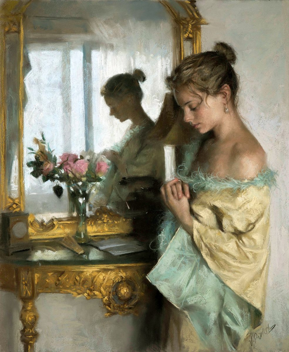 At the mirror
#paintings #art