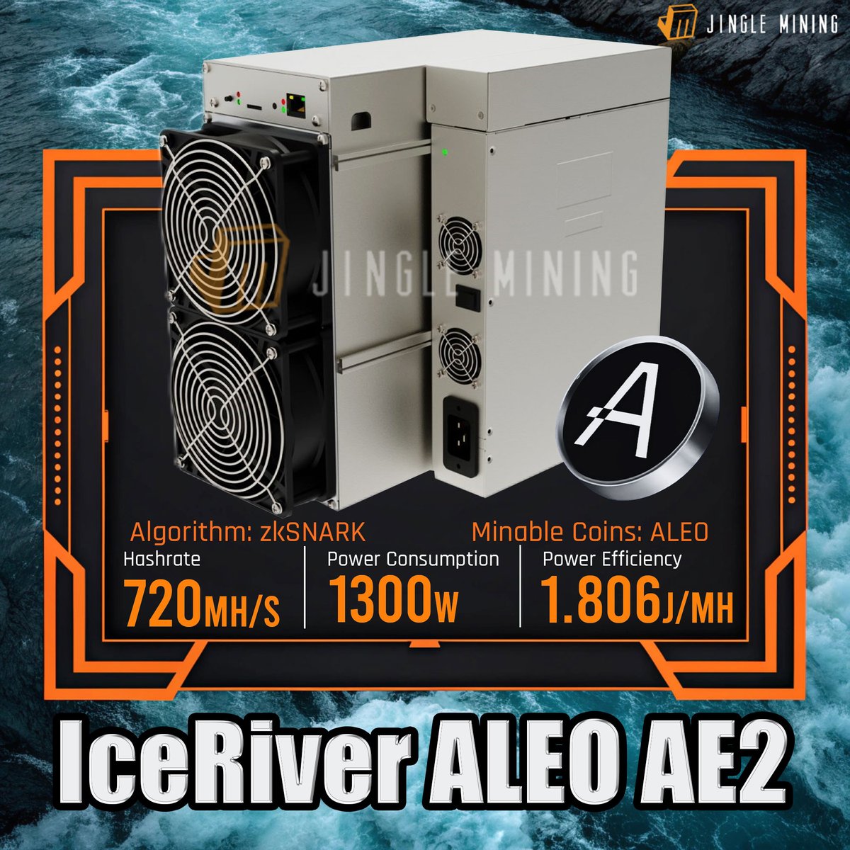 IceRiver AE2 – Aleo Mining Powerhouse! 💪🧊

🔹 Hashrate: 720MH/s ±5%
⚡ Power: 1300W ±10%
🔊 Noise: 60dB | 🌡️ Temp: 0–40°C
🌬️ Dual Fans | 🔌 Ethernet | 🌎 100–240V
📦 430×195×290mm | 15.5kg

 🔗 IceRiver AE2:jinglemining.com/products/new-i…

#Aleo #CryptoMining #IceRiver #ASICMiner #Web3