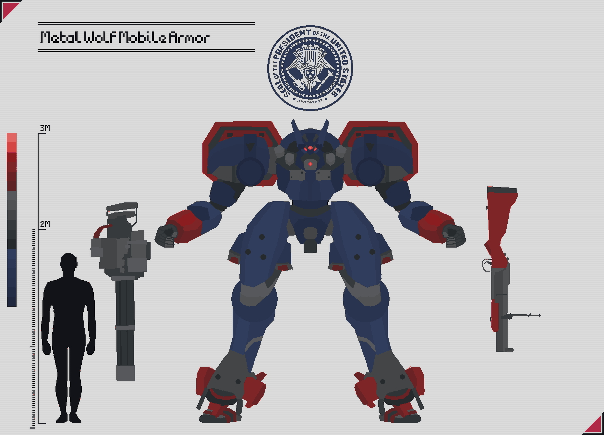 unit9461's tweet image. "Nothing is pointless, and the reason is because I'm the President of the great United States of America!"
-Michael Wilson, 47th President of the United States of America
#MetalWolfChaos
#Mecha