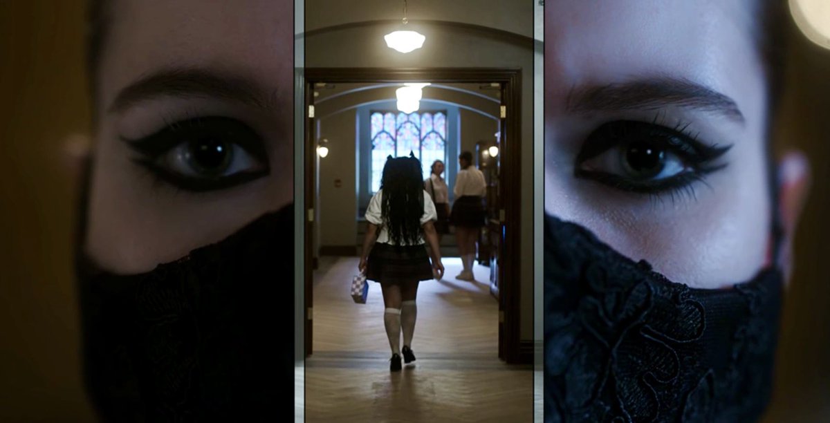 princelymaelle's tweet photo. wendy originally may have been a way for riri to blend in to keep tabs on the school and the housepets but I think during ep 3 after yumeko and being torn and inspired by mary she decides to help yumeko in the only way she can, incognito https://t.co/qvmMnQnXyv