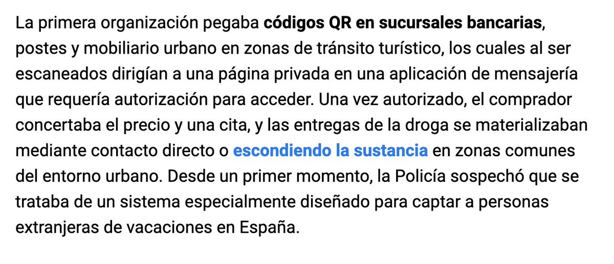 EnemigoAnonimo_'s tweet image. FLIPA | La venta de drogas se reinventa: 20 detenidos por vender a través de códigos QR en Benidorm.
La distribución de los códigos indicaba una planificación premeditada. Se detectó un bar con rotación de turistas, vigilancia externa y contravigilancia
elconfidencial.com/espana/comunid…
