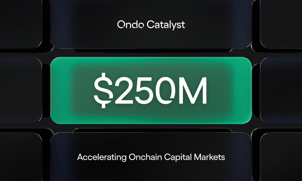 $ONDO vừa ra mắt Ondo catalyst chiến lược đầu tư trị giá $250M được thiết kế nhằm thúc đẩy sự phát triển của thị trường vốn trên Blockchain với sự hỗ trợ từ Pantera Capital

Catalyst sẽ tập trung support dự án trong hệ sinh thái