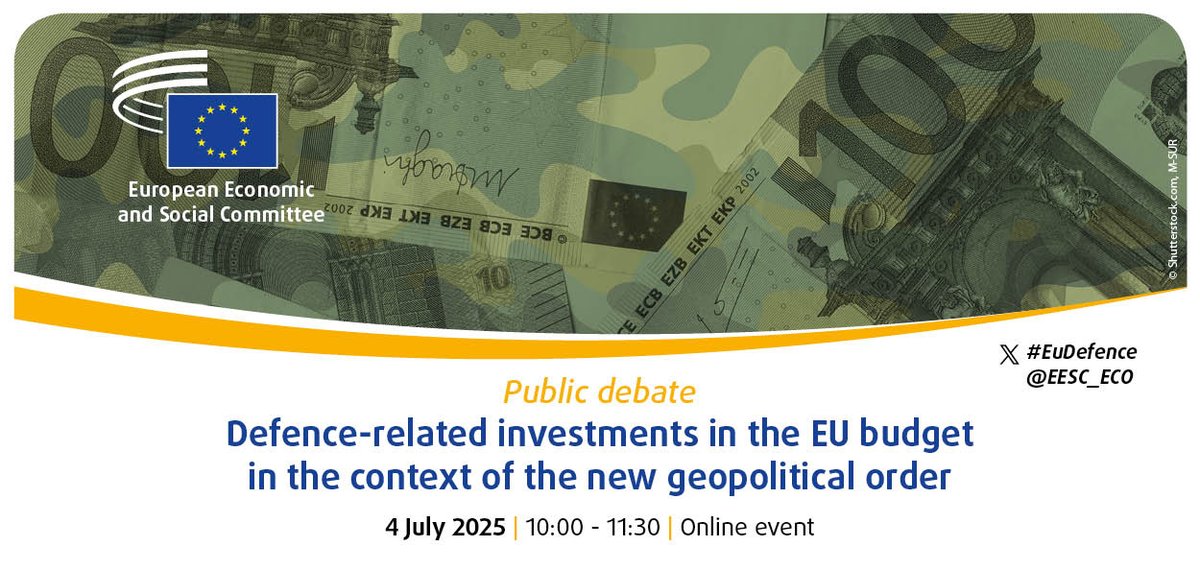 🎥 We’re LIVE!

🌍 How should the EU invest in #defence in today’s new geopolitical order?

Join the debate now 👇
🕙 Webstream (original, EN, FR): europa.eu/!Qrw9Fn
💬 Ask via Slido: #EuDefence