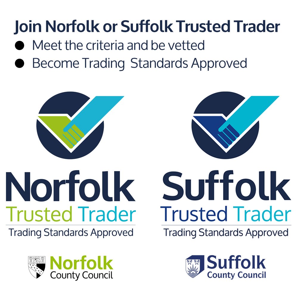 VettedTraders's tweet image. Are you a business based in Norfolk or Suffolk? Become Trading Standards Approved and join the growing band of local vetted businesses that residents can trust 👊
trustedtrader.team/signup-choose
#TradingStandards #TrustedTrader