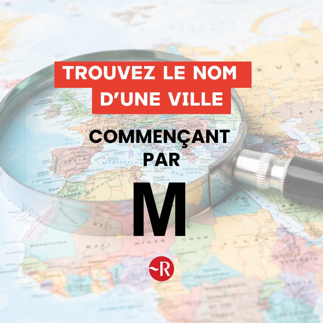 LeRobert_com's tweet image. Qui est prêt à relever un nouveau défi petit bac ? Aujourd'hui, nous cherchons une ville dont le nom commence par la lettre M. 🌍 Laissez vos réponses en commentaire ! 💬👇