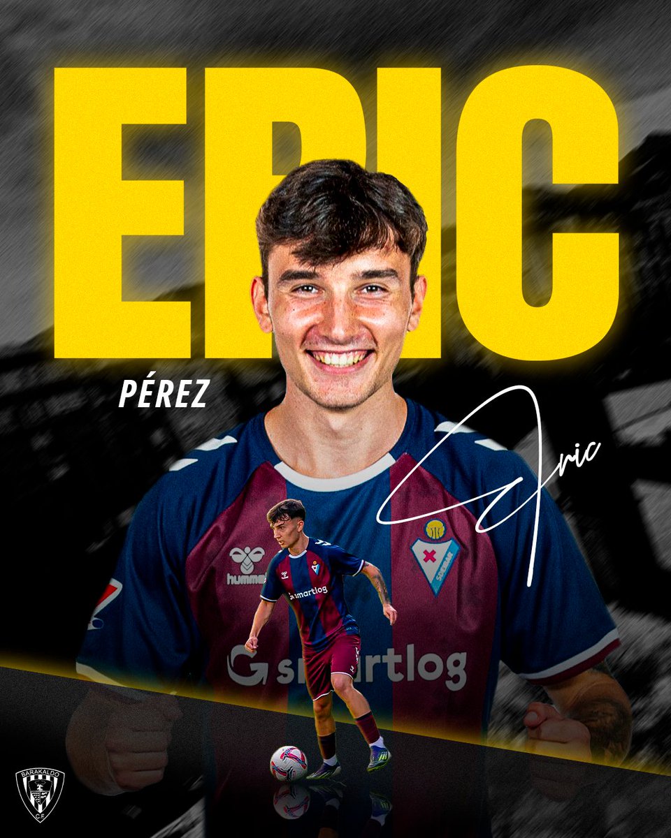 BarakaldoCF's tweet image. 🚨 Eric Pérez, nuevo refuerzo del Barakaldo CF

Eric llega cedido por la @SDEibar tras jugar la pasada temporada en 1RFEF con @SDAmorebieta y @AD_Alcorcon

Extremo vertical, con desborde y velocidad.

Ongi etorri, @Eric11Perez!
barakaldocf.com/eric-perez-nue…