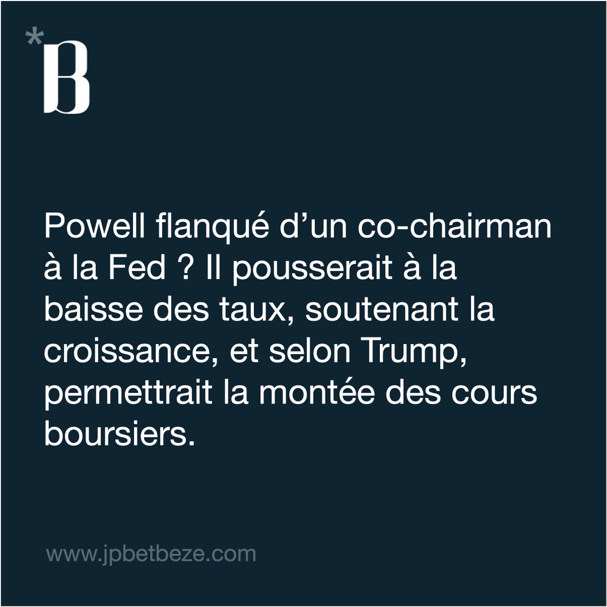 #Fed #cochairman #taux