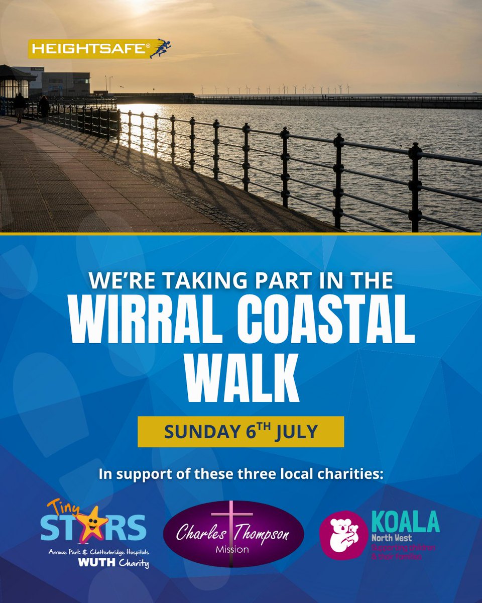 We’re taking on the Wirral Coastal Walk to support 3 local charities! 

Thanks to Kee Giving, we’ve donated £1,000 to each: Koala NW, Tiny Stars Appeal &amp; Charles Thompson Mission. 

Want to join? There’s still time to register—click the link below!

wirralcoastalwalk.org
