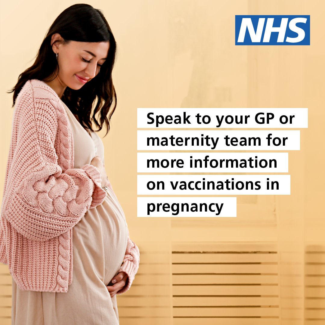 NHSEastEngland's tweet image. Getting vaccinated when pregnant helps protect your baby in the first few months of their life, when they are too young to be vaccinated themselves.
Speak to your midwife or GP about vaccines in pregnancy, or visit the NHS webpage to learn more
ow.ly/vnzp50WfuLf