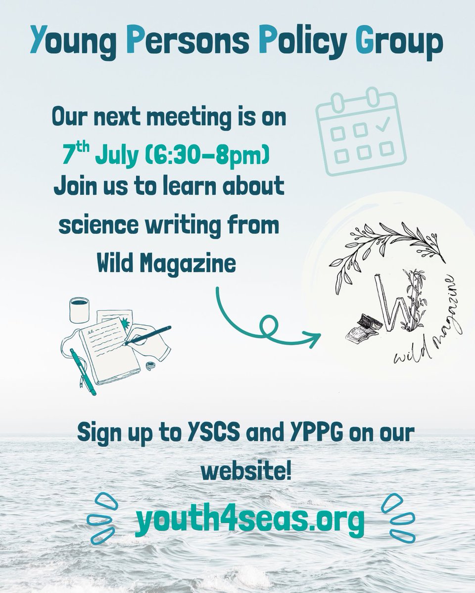 Looking to gain more marine policy experience? Join YSCS and our Young Persons Policy Group! 

Fill our our member sign up form and tick the box that you also want to be part of our YPPG! youthforseas.org/join-us

#OceanAdvocate #marinepolicy #scotlandsseas #policy