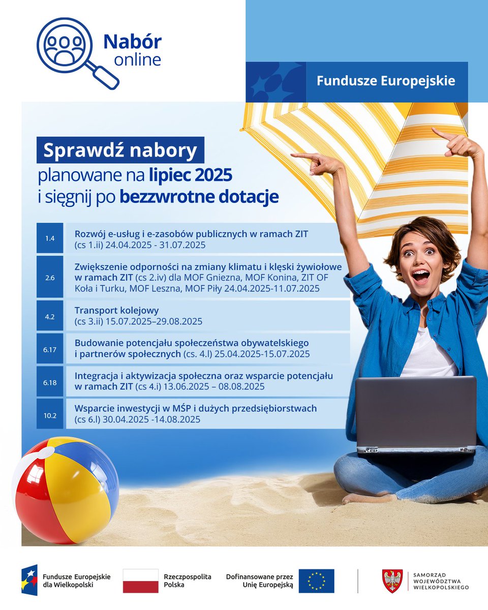 funduszeuewlkp's tweet image. Lipiec 2025 – czas na bezzwrotne dotacje z Funduszy Europejskich! 🚀
Wsparcie dla e-usług, integracji społecznej, inwestycji w MŚP i wiele więcej.
Sprawdź harmonogram i aplikuj 👉 tiny.pl/4tycy726