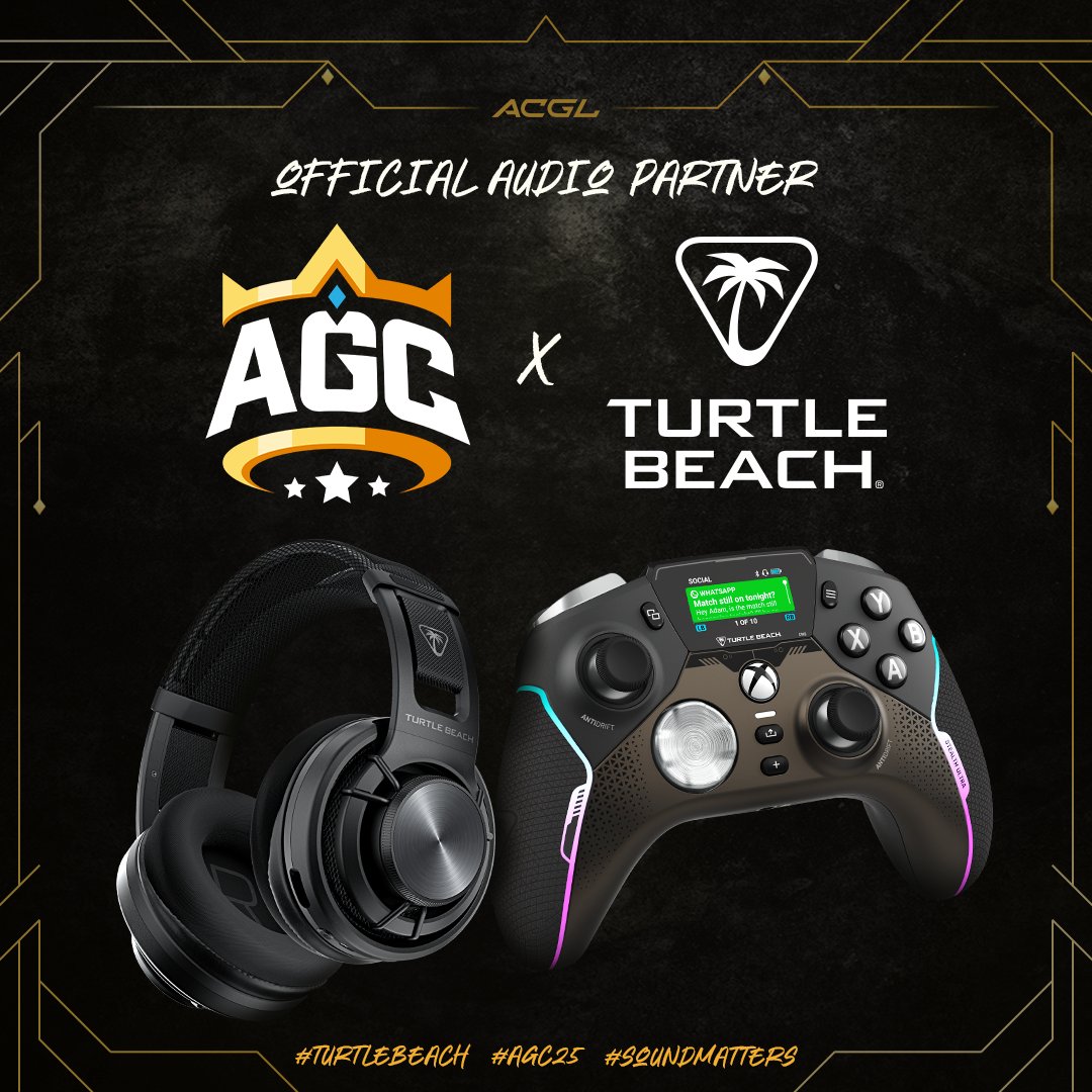 ACGL (@africangaming) on Twitter photo Get ready for an audio experience that’ll give you goosebumps — <a href="/TurtleBeach/">Turtle Beach</a> joins us as the official Audio Partner for AGC!
The Atlas Air Black🎧 will be on the main stage and in the Match finder booth, paired with the Stealth Ultra Controller 🎮 for peak performance.
Expect Get ready for an audio experience that’ll give you goosebumps — <a href="/TurtleBeach/">Turtle Beach</a> joins us as the official Audio Partner for AGC!
The Atlas Air Black🎧 will be on the main stage and in the Match finder booth, paired with the Stealth Ultra Controller 🎮 for peak performance.
Expect