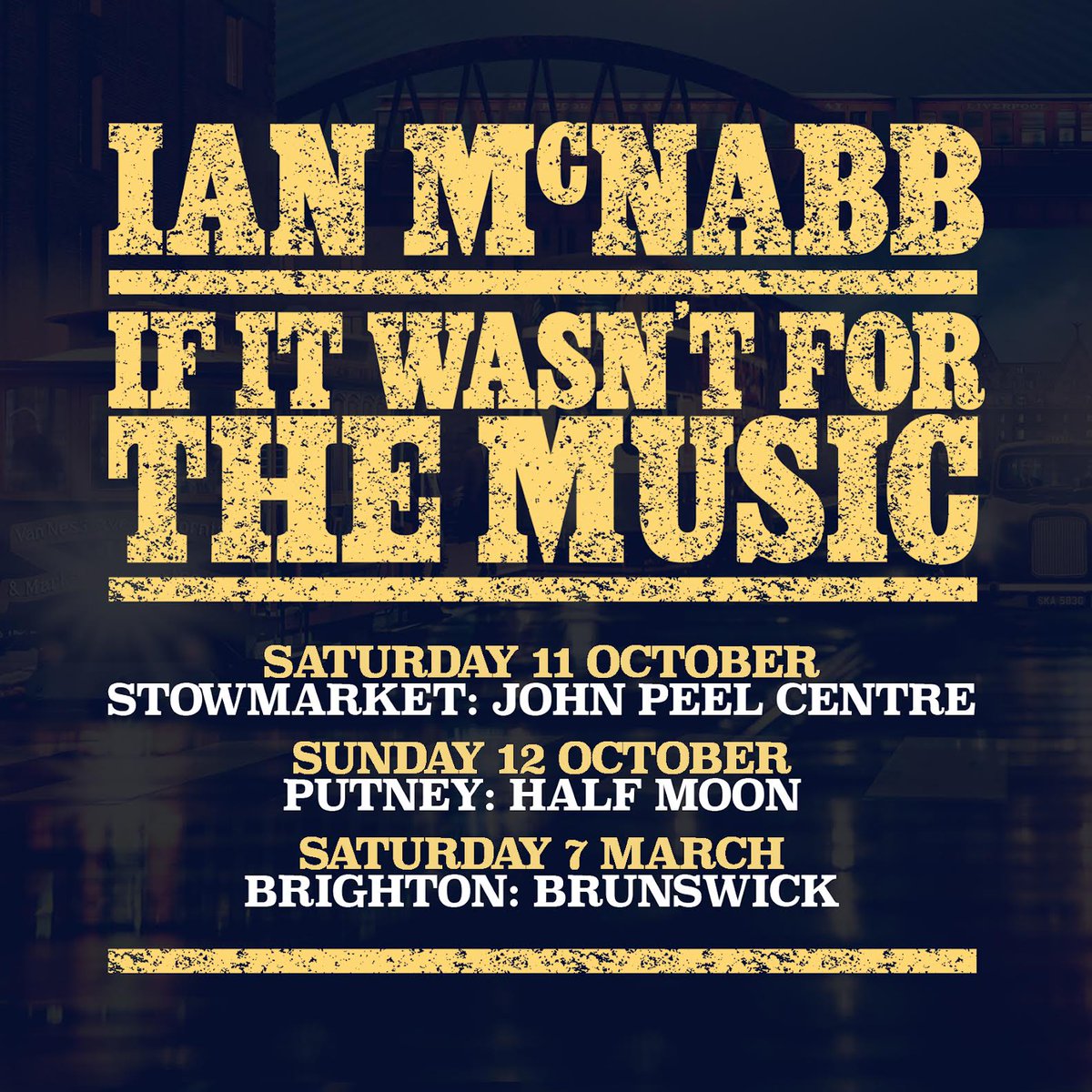 New show featuring songs from Our Future In Space, Utopian, Nabby Road, New Brighton Rock and If It Wasn't For The Music
ianmcnabb.com
#ifitwasntforthemusic