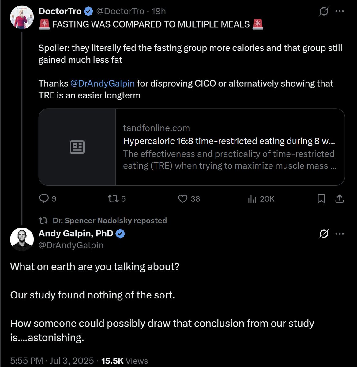 NutritionDanny's tweet image. The difference between a lying, narcisstic internet grifter and an ethical, scientifically-literate researcher... 😂