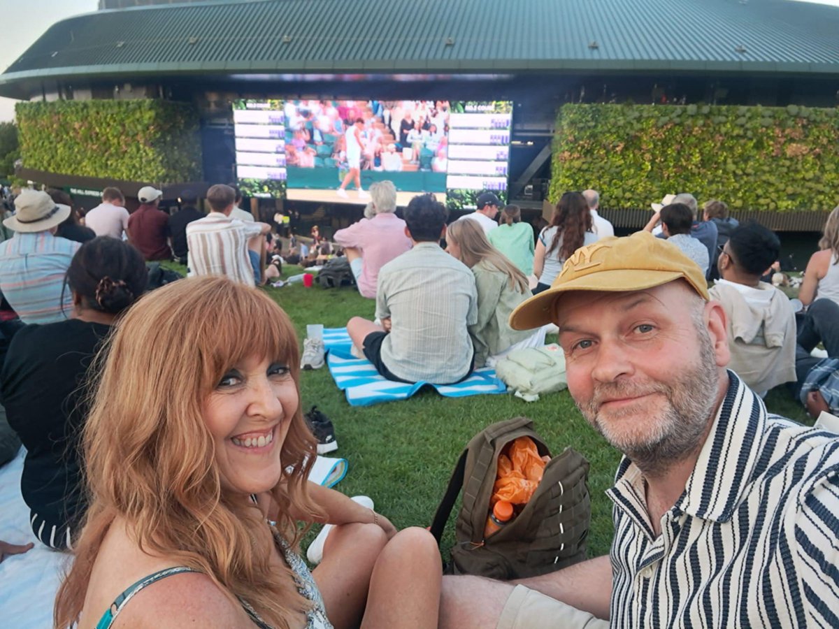 KarenRwrites's tweet photo. Fabulous day at @Wimbledon with @JustBickers - centre court tickets meant we got to see the current men’s best player and arguably the greatest ever, Sinner and Djokovic! Feel very privileged to have been to this magical place. https://t.co/DqEXWHflw2