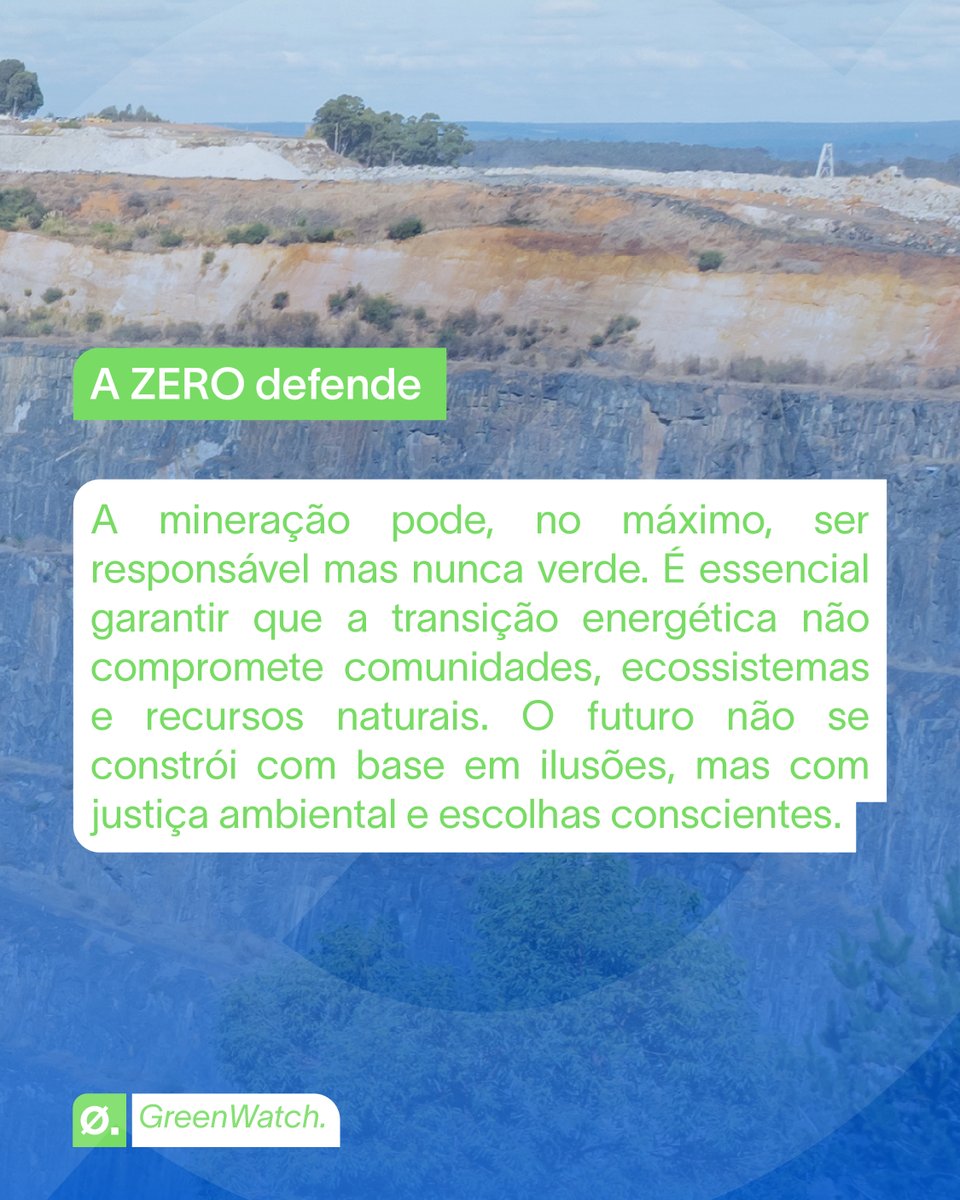 #Mineração de #lítio “verde”? Só no papel. O #GreenMining ignora os impactos reais: destruição de #habitats, contaminação de #solos e #água, perda de modos de vida locais. A transição energética não pode repetir os erros do passado. ⚠️ 📢 Sabe mais em zero.ong/blog/greenwatc…