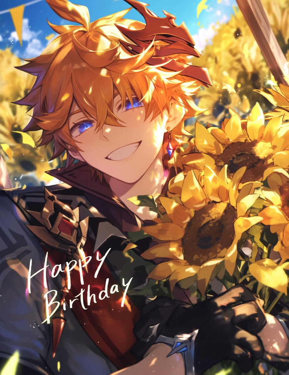 tama_AI554's tweet image. お誕生日おめでとう！
#原神
#タルタリヤ生誕祭2025