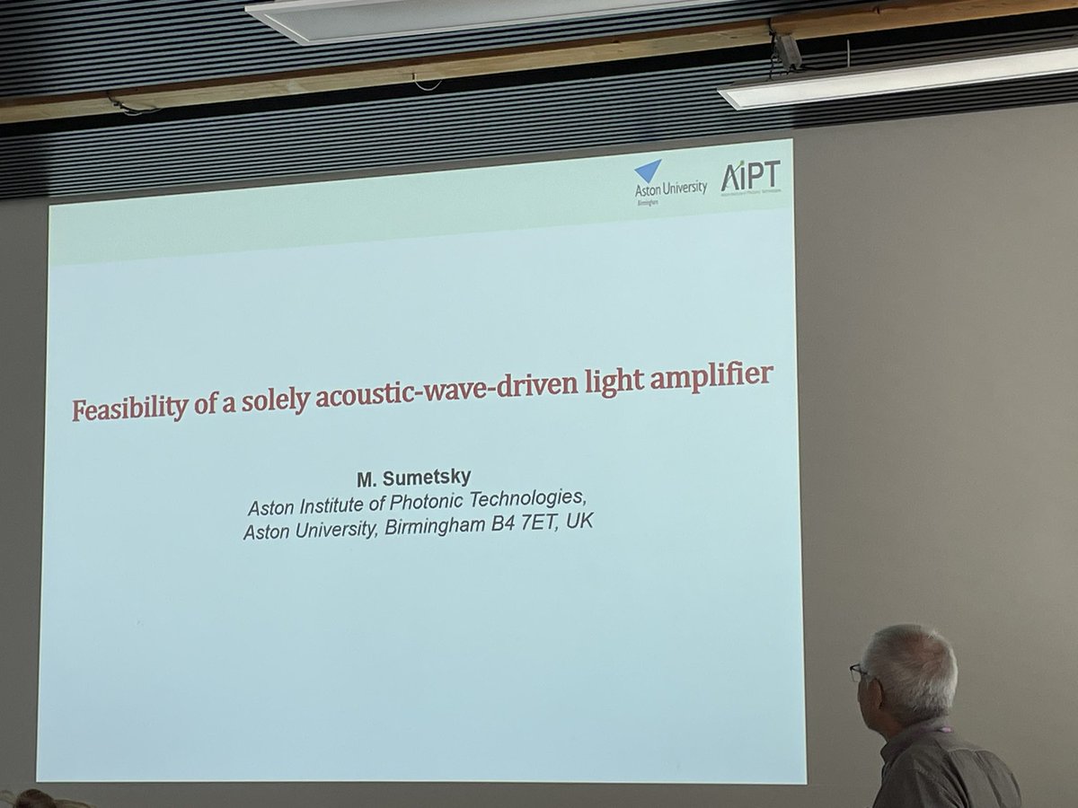 Misha Sumetsky: Feasibility of a solely acoustic-wave-driven light amplifier.