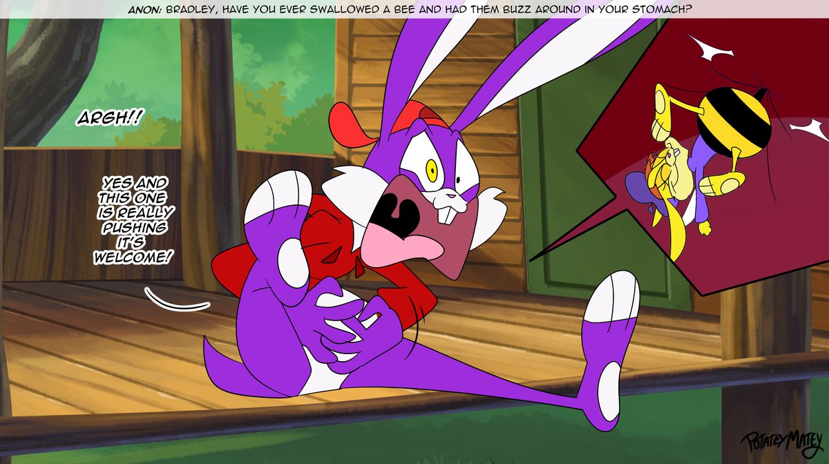 Character Questions 33 - Bradley

Anon: "Bradley, have you ever swallowed a bee and had them buzz around in your stomach?"