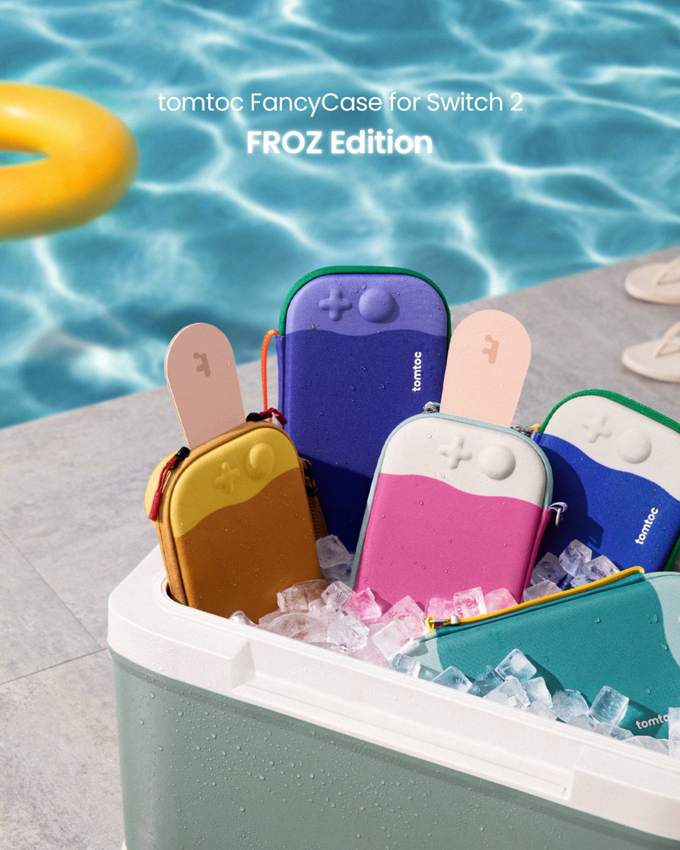 tomtoc_official's tweet photo. Too cool to handle!🧊 

Inspired by🍦, we froze that sweet summer vibe into our new #Switch2 case — sleek, slim, and protective as always: https://t.co/e60ZhReAAf

🔄Repost+comment your fave flavor, we’ll pick one to “taste” 😉 https://t.co/NzMNgHTxfN