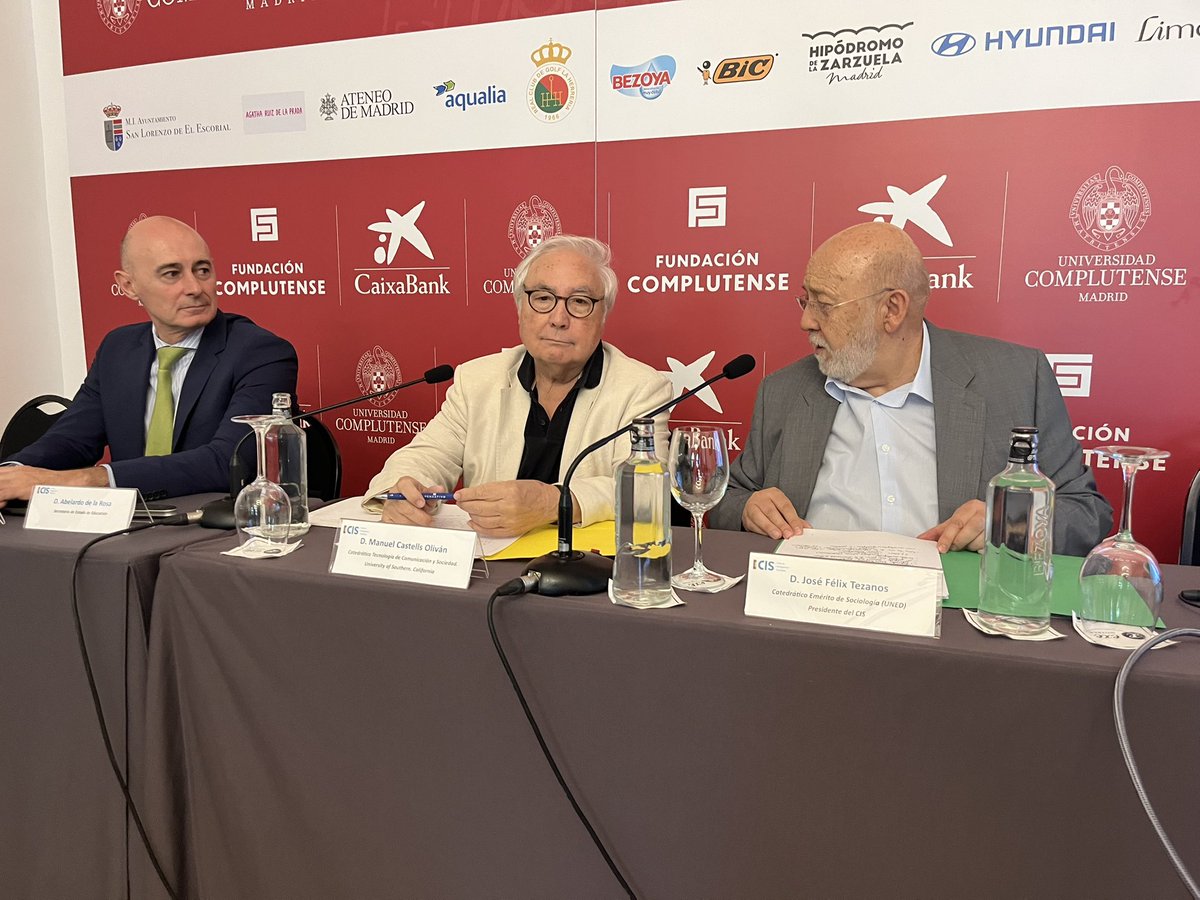 Centro de Investigaciones Sociológicas (@cis_institucion) on Twitter photo 📚 Tercer día de curso de ‘Democracia y opinión pública en el siglo XXI’. Hoy nos visita el sociólogo y exministro, Manuel Castells.
<a href="/CursosVeranoUCM/">Cursos de Verano UCM</a> 📚 Tercer día de curso de ‘Democracia y opinión pública en el siglo XXI’. Hoy nos visita el sociólogo y exministro, Manuel Castells.
<a href="/CursosVeranoUCM/">Cursos de Verano UCM</a>