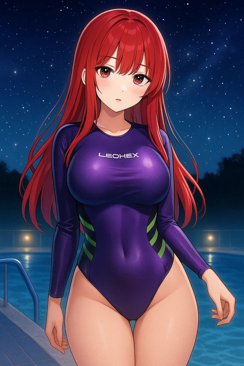 Rikochan_AI's tweet photo. A long-sleeved leotard (LEOHEX) modified to look like a competitive swimsuit.😍
#LEOHEX https://t.co/4lhFFwziTg