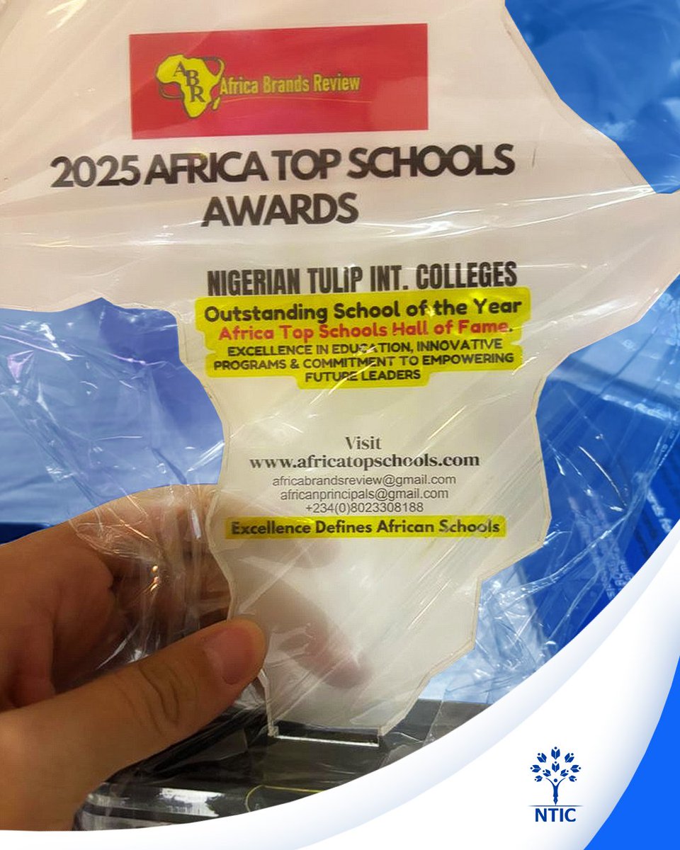 Congratulations once again NTIC for winning Outstanding School of the Year at the 2025 Africa Top Schools Awards! Truly, The Right Environment for Learning!

#NTICSchools #NTIC #bestschoolinnigeria #nigeriaschools #nigeriaeducation #education #nigeria #abuja